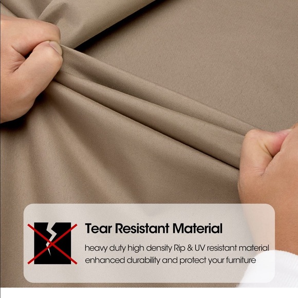 🆕 NWT SunPatio Outdoor Oversized Chair Cover Heavy Duty Waterproof Patio - Tan - Picture 6 of 13